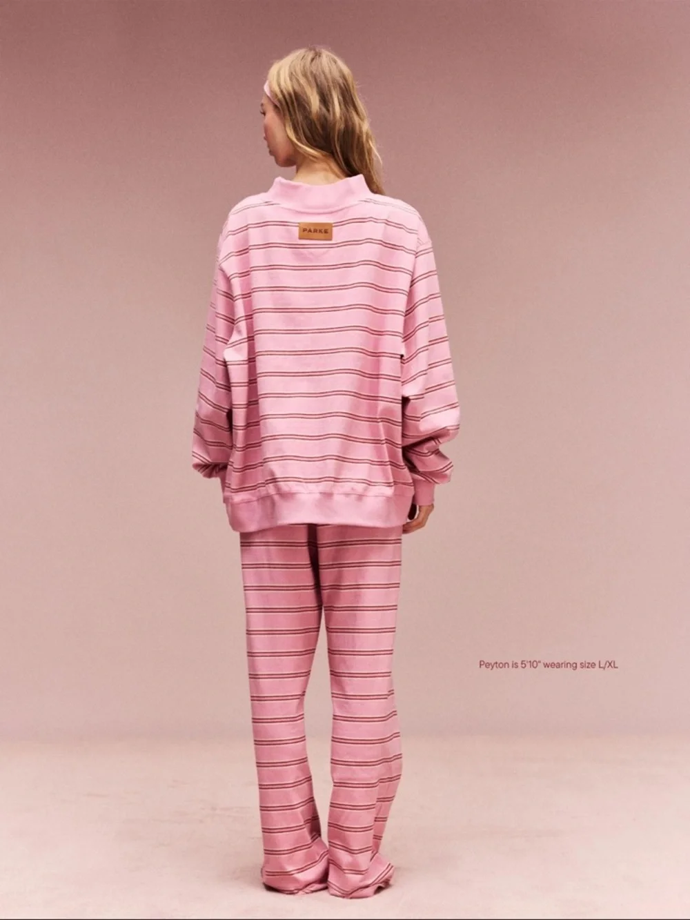 Parke Striped Mockneck Pullover in Sweetheart Stripe L/XL - Picture 5 of 6